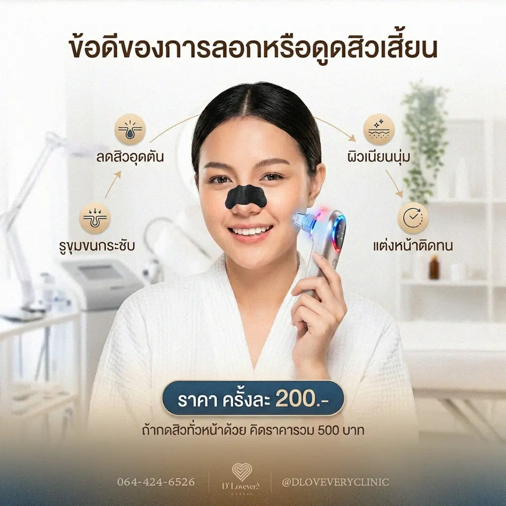 ลอกสิวเสี้ยน ดูดสิวเสี้ยน ราคาเท่าไหร่