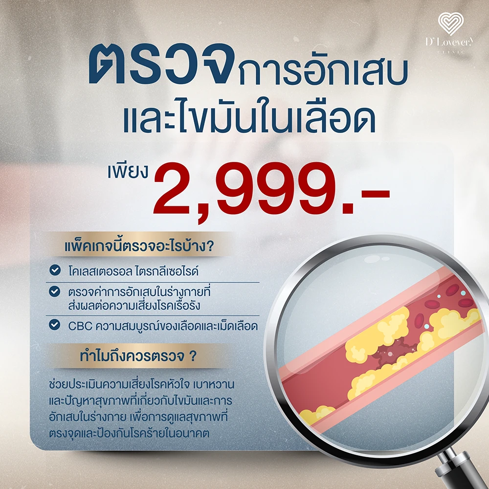 แพ็คเกจตรวจการอักเสบในร่างกาย 2,999.-