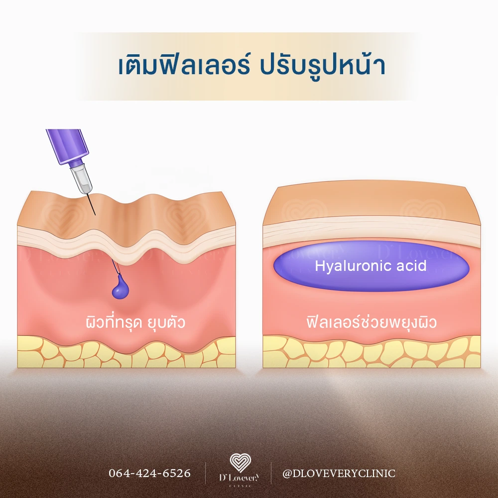 ฟิลเลอร์เติมเต็มผิวได้ยังไง แก้มตอบ ขมับตอบ ใต้ตาลึก