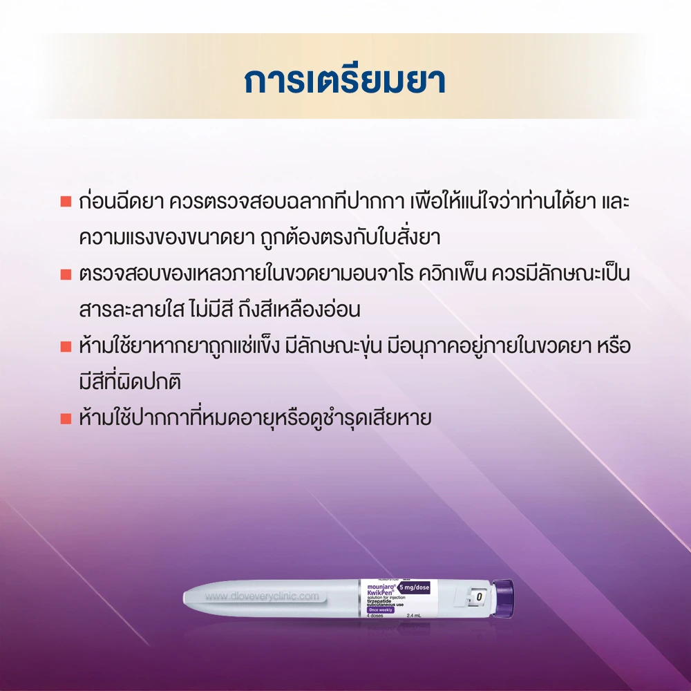 Mounjaro ใช้ยังไง ฉีดยังไง หมุนยังไง กี่คลิก เตรียมตัวยังไง