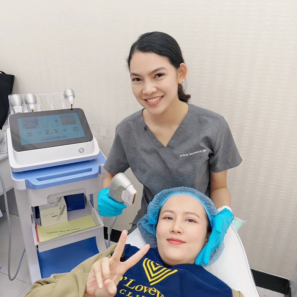 hifu case 58 ที่นี่บอกว่า ไม่เน้นช็อต เน้นผลลัพธ์ หมอต้าร์ dlovevery clinic