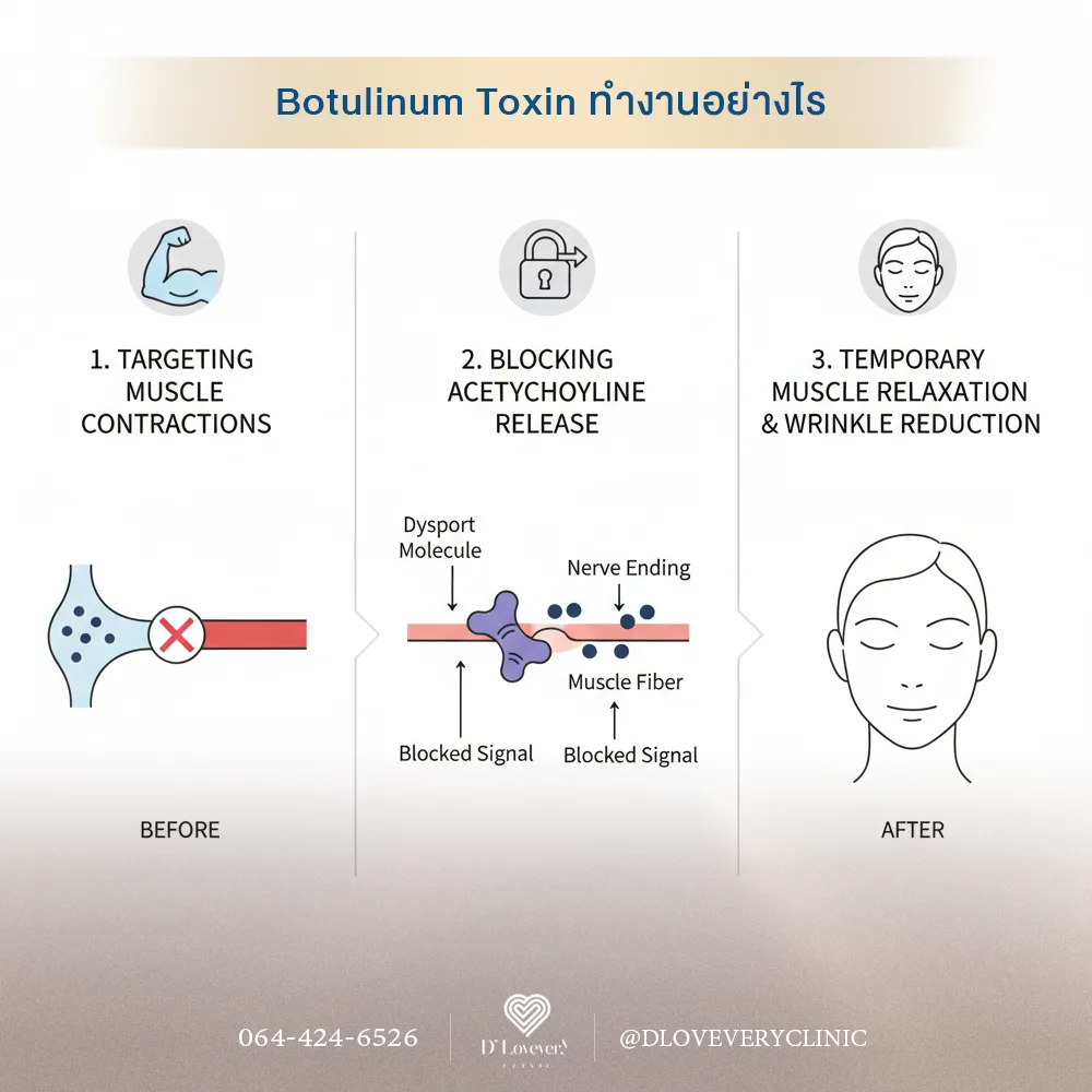 Dysport Botox, Botulinum Toxin ทำงานอย่างไร
