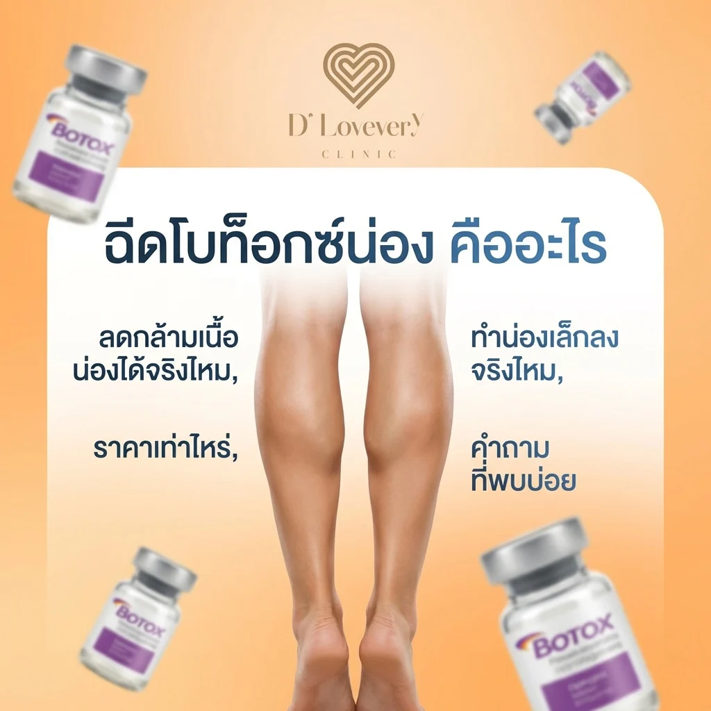 ฉีดโบท็อกซ์ลดกล้ามเนื้อน่อง ทำน่องเล็กลงจริงไหม ราคาเท่าไหร่ คำถามที่พบบ่อย