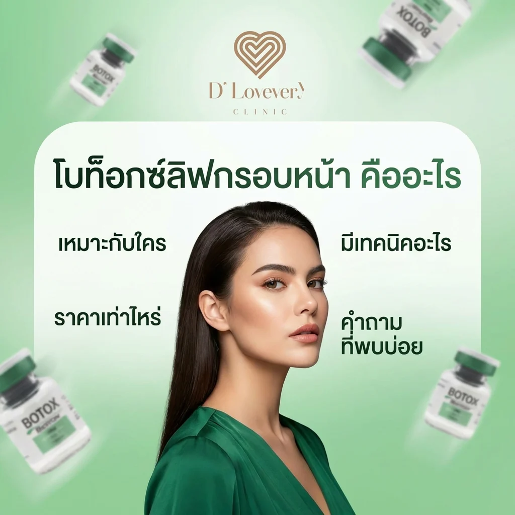 โบท็อกซ์ลิฟกรอบหน้า คืออะไร เหมาะกับใคร มีเทคนิคอะไร ราคาเท่าไหร่ คำถามที่พบบ่อย