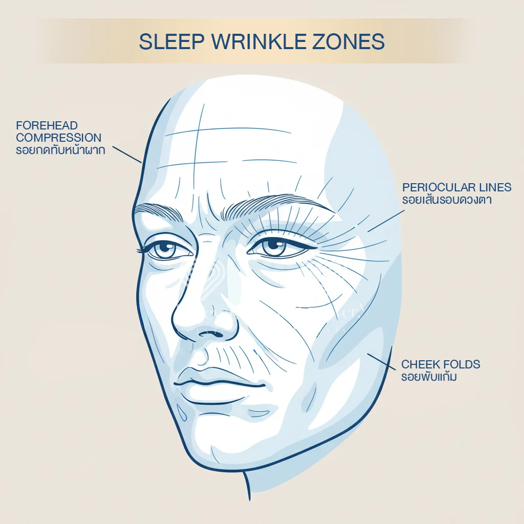 ริ้วรอยจากการนอนหลับคืออะไร sleep-lines-sleep-wrinkles-point