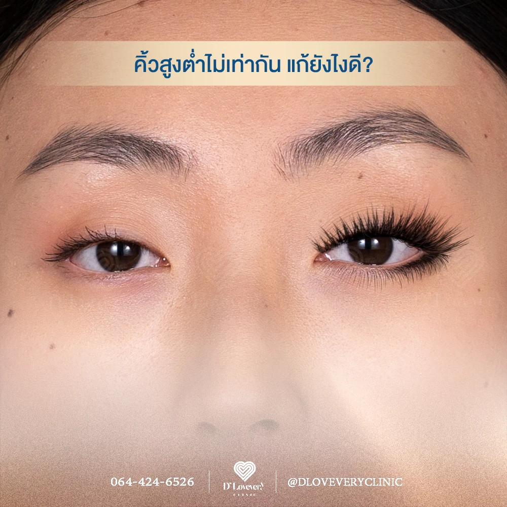 คิ้วสูงต่ำไม่เท่ากัน แก้ไขได้! หมอแนะวิธีปรับทรงคิ้วให้สมดุล ทั้งโบท็อกซ์ ร้อยไหม และศัลยกรรม พร้อมวิเคราะห์สาเหตุที่แท้จริงเพื่อความมั่นใจของคุณ คลิกอ่านเลย