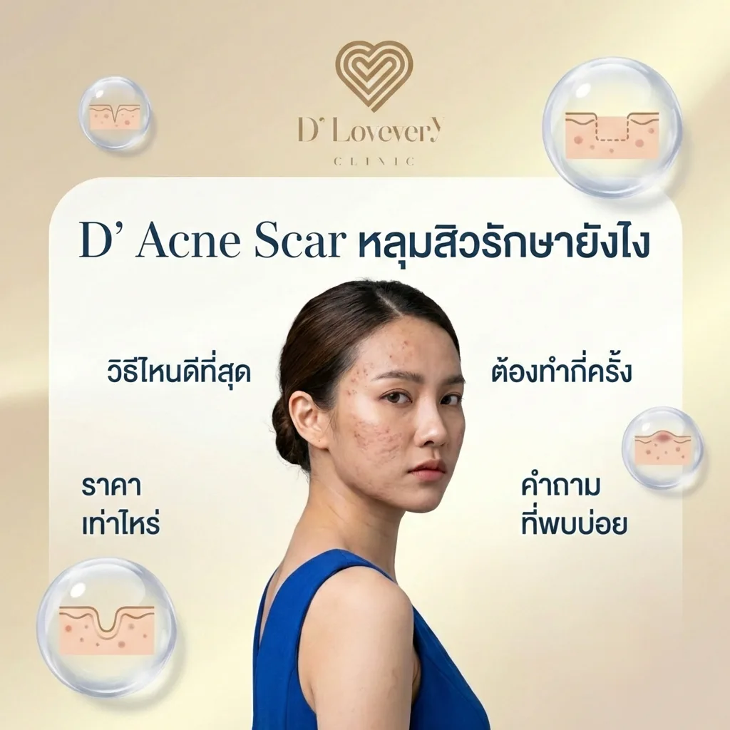 D’ Acne Scar หลุมสิวรักษายังไง วิธีไหนดีที่สุด ต้องทำกี่ครั้ง ราคาเท่าไหร่ คำถามที่พบบ่อย