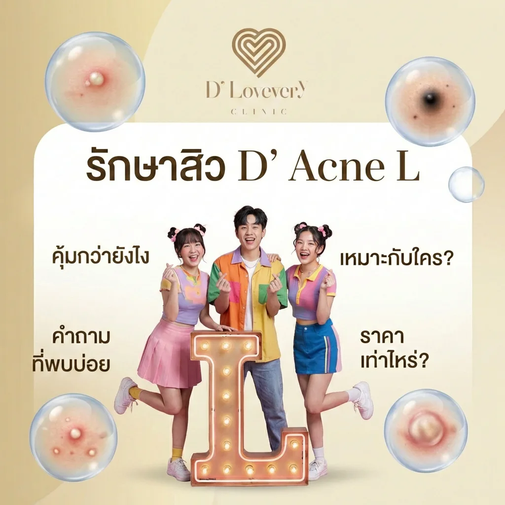คอร์สรักษาสิวทั่วหน้า + เลเซอร์ลดรอยดำรอยแดง D’ Acne L คุ้มกว่ายังไง เหมาะกับใคร ราคาเท่าไหร่ คำถามที่พบบ่อย
