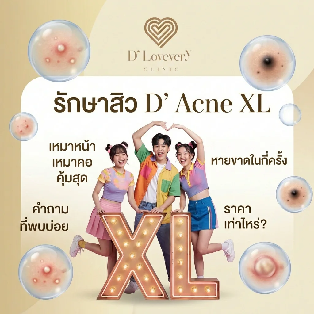 คอร์สรักษาสิวทั่วหน้า + ลำคอ + IPL ลดรอยทั่วบริเวณ D’ Acne XL ครบวงจรกว่ายังไง เหมาะกับใคร ราคาเท่าไหร่ คำถามที่พบบ่อย