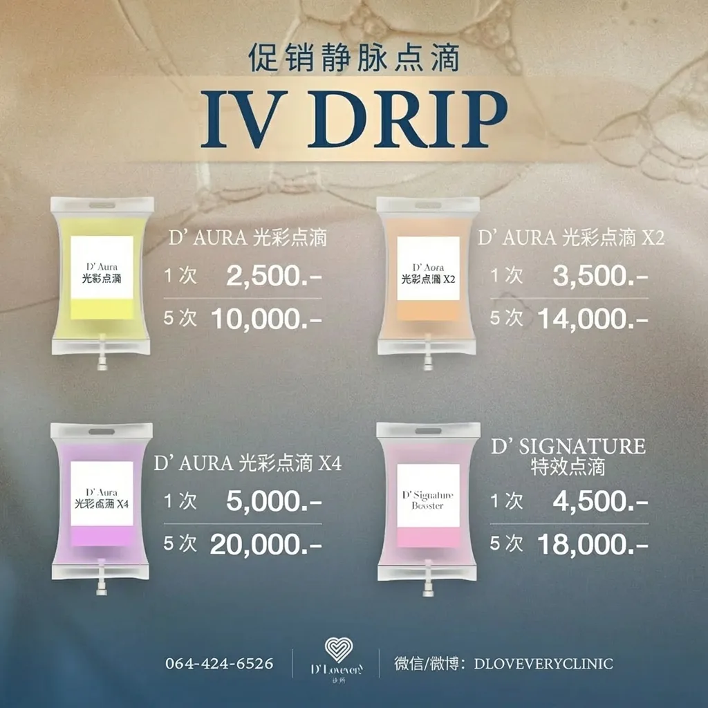 美白针或维生素滴注的价格是多少?