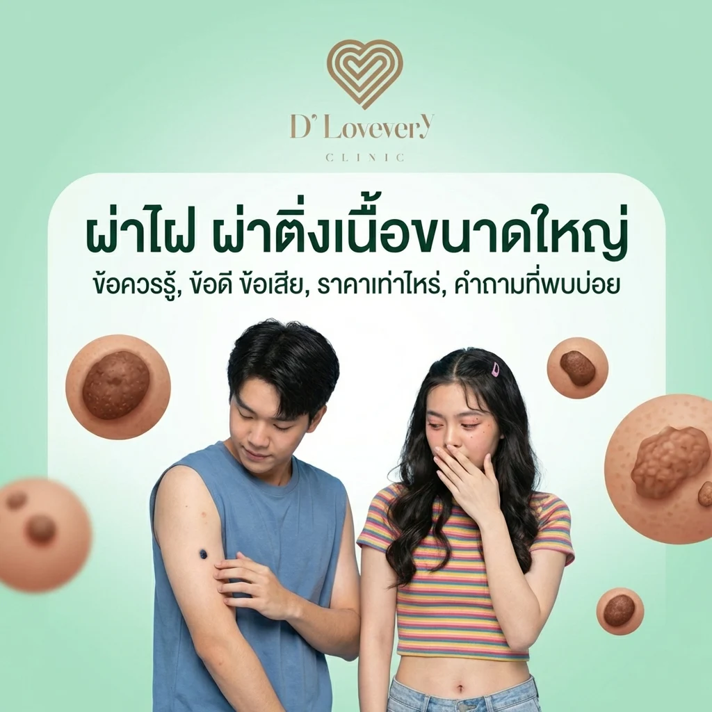 ผ่าไฝ ผ่าติ่งเนื้อขนาดใหญ่ รากลึก ข้อดี ข้อเสีย ราคาเท่าไหร่ คำถามที่พบบ่อย