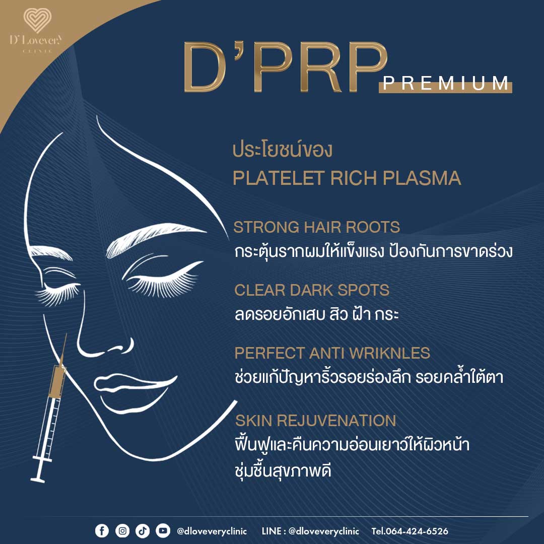 Premium PRP clinic poster — facial rejuvenation and hair restoration services