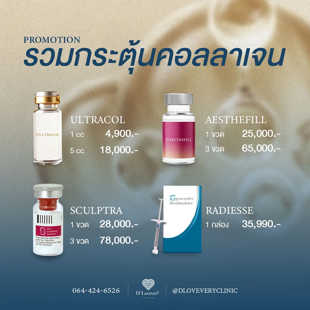 Collagen stimulator promotion: Ultracol, Aesthefill, Sculptra, Radiesse prices