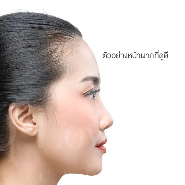 High-key side profile portrait of woman showcasing ideal forehead proportions