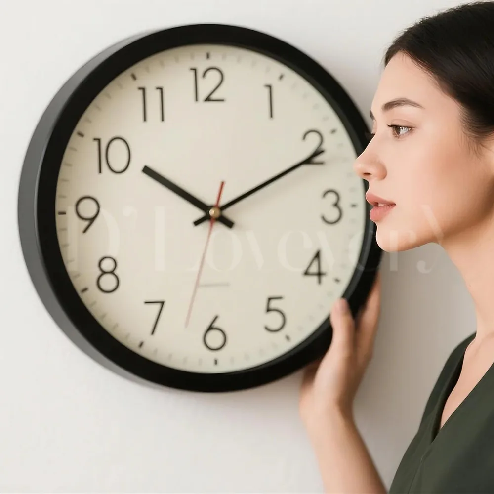 Person adjusting wall clock representing intermittent fasting and time-restricted eating.