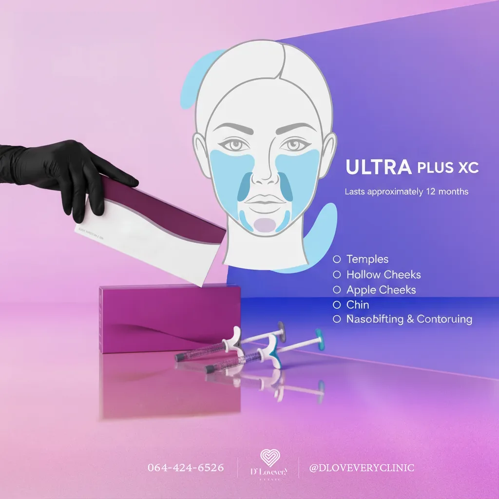 Juvederm Ultra Plus XC เนื้อเจลนิ่มและฟูมาก เหมาะสำหรับผู้ที่ต้องการเติมเต็มร่องลึก เช่น ร่องแก้ม หรือเติมริมฝีปากให้ดูอวบอิ่มแบบชัดเจน ผลลัพธ์อยู่ได้นานประมาณ 12 เดือน