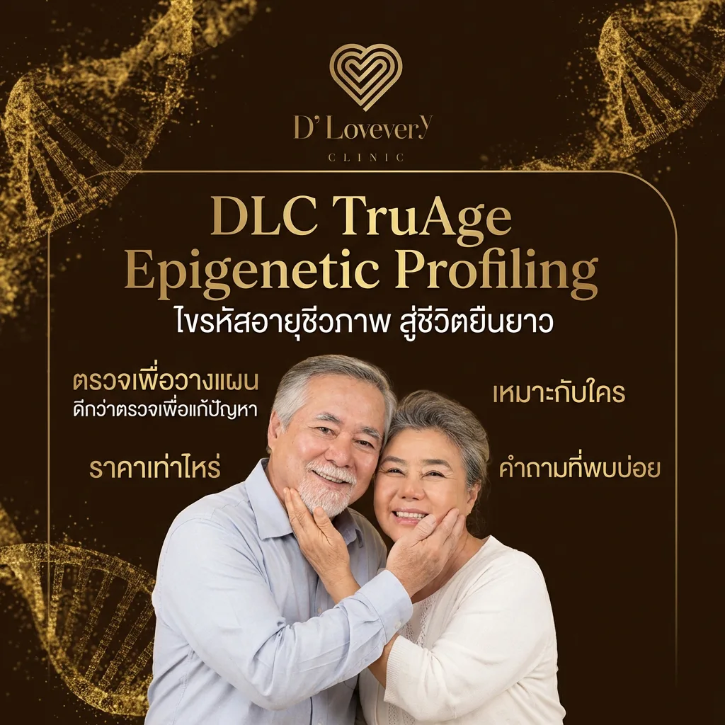 DLC TruAge Epigenetic Profiling ไขรหัสอายุชีวภาพ สู่ชีวิตยืนยาว ตรวจแล้วจะดีอย่างไร ราคาเท่าไหร่ คำถามที่พบบ่อย