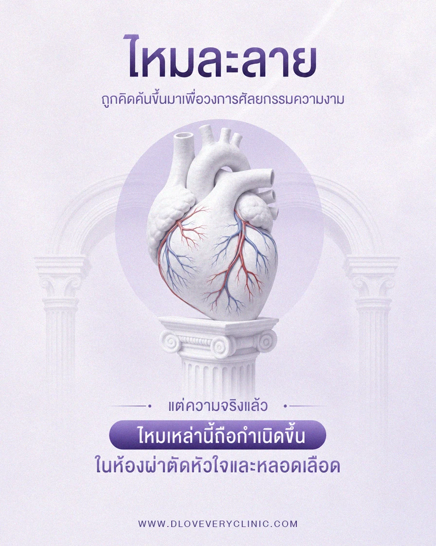 ไหมละลาย ไม่ได้ถูกคิดค้นขึ้นเพื่อความงามตั้งแต่แรก แต่ใช้ในห้องผ่าตัดหัวใจและเส้นเลือดมาก่อน